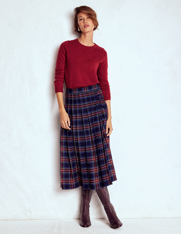 Eva Cashmere Crew Neck Sweater Red Liquorice