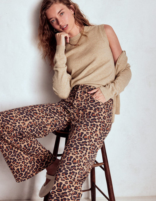 Eva Cashmere Crew Cardigan Chinchilla Melange