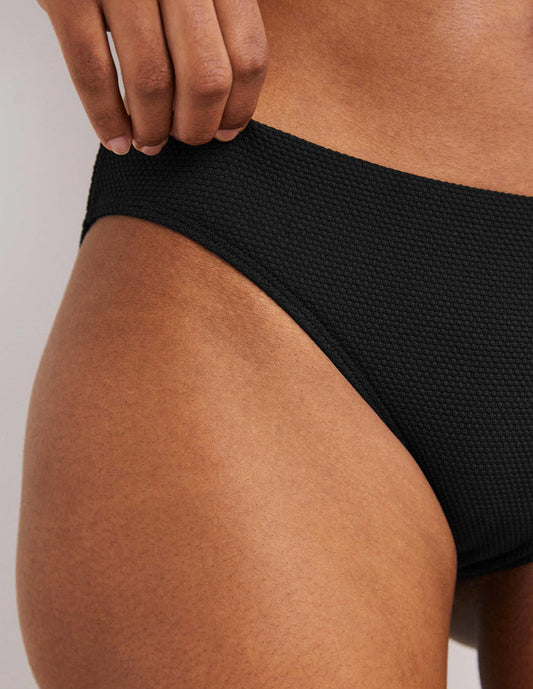 Classic Bikini Bottoms Textured Black
