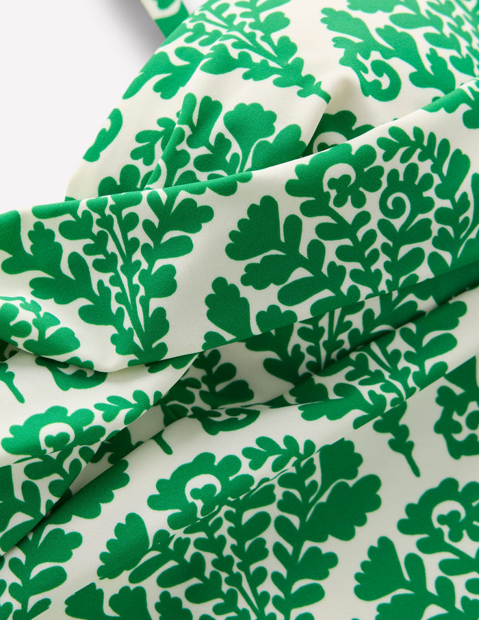 Andros Twist Front Swimsuit Rich Emerald, Blossomy