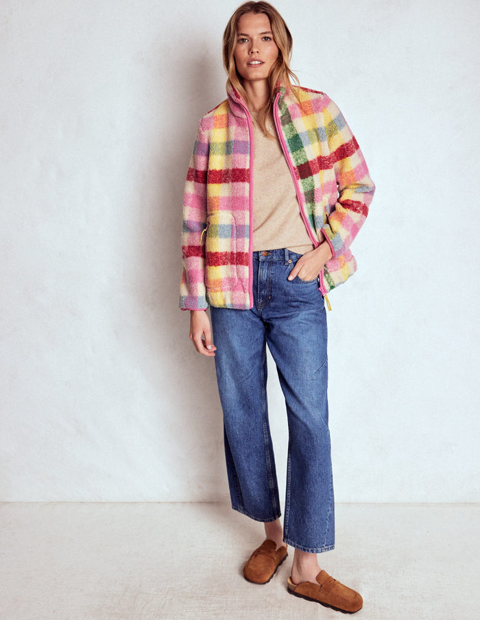 Westminster Borg Jacket Multi, Check