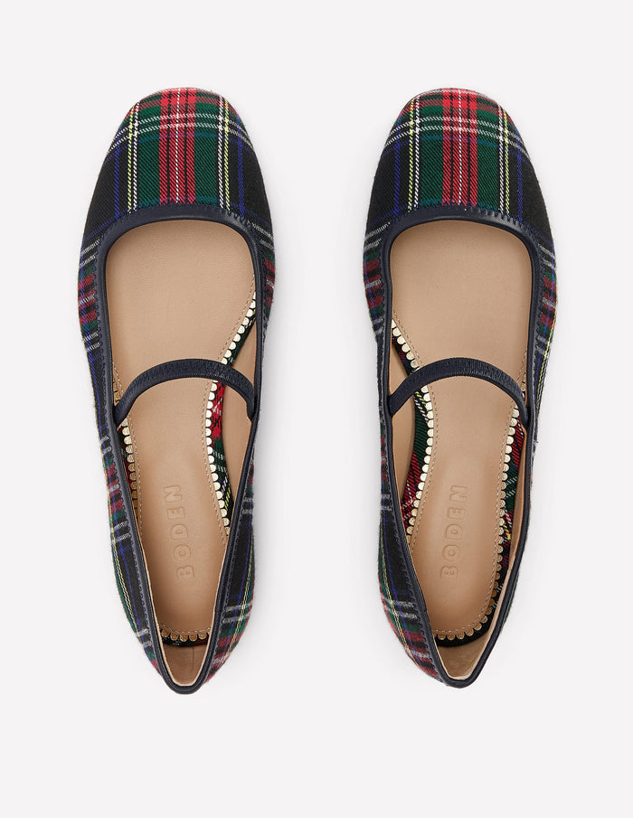 Thea Mary Jane Ballet Flats Check