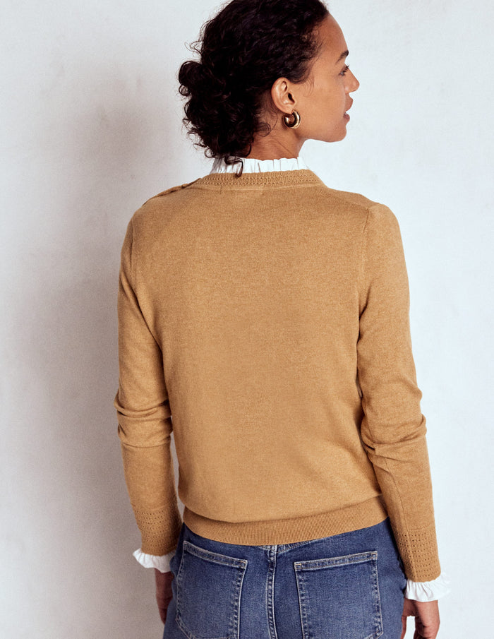 Briony Stitch Sweater Camel Melange