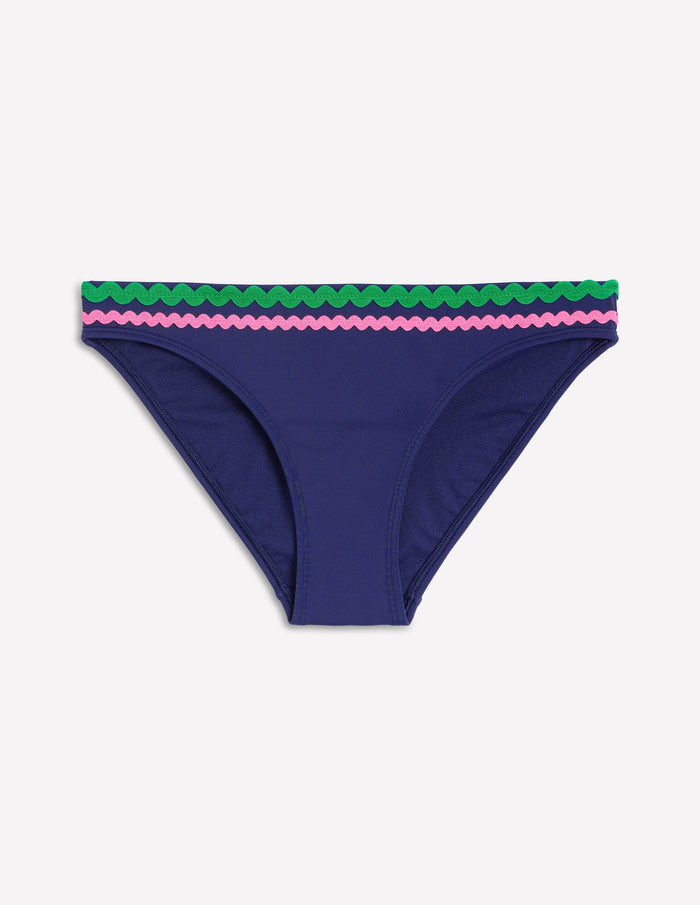 Porto Bikini Bottoms Navy Rik Rak