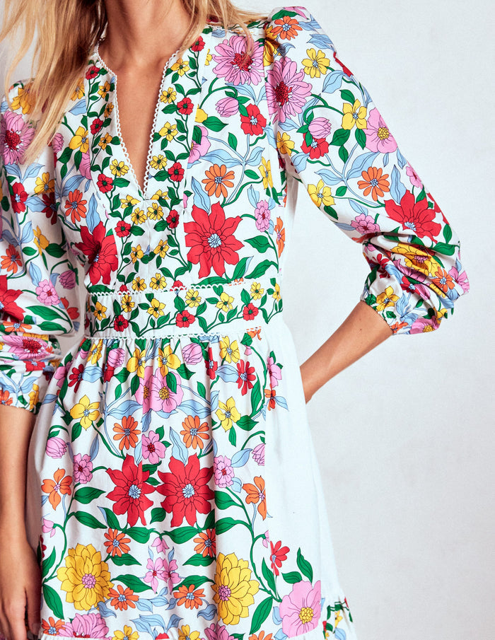 Violet Midi Dress Multi, Dahlia Trail