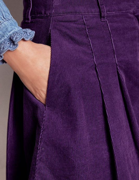Pleated Cord Skirt Mystical Purple