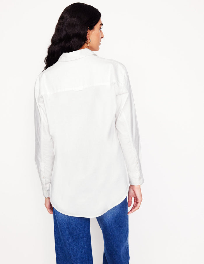 Sadie Relaxed Cotton Shirt White Oxford