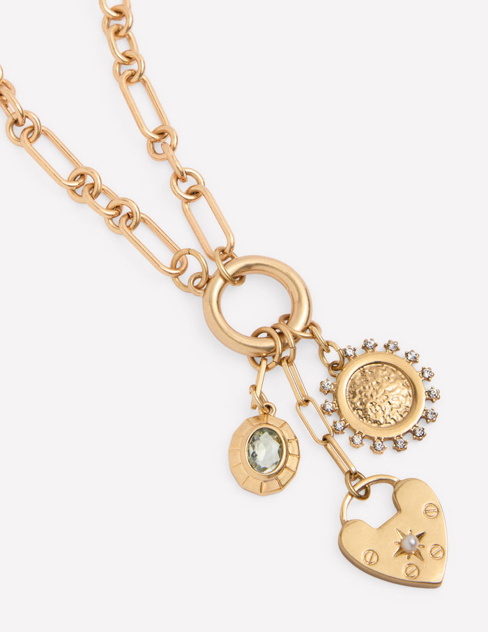 Chain Charm Necklace Gold Colour