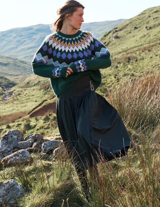Eleanor Fair Isle Sweater Courtyard Melange