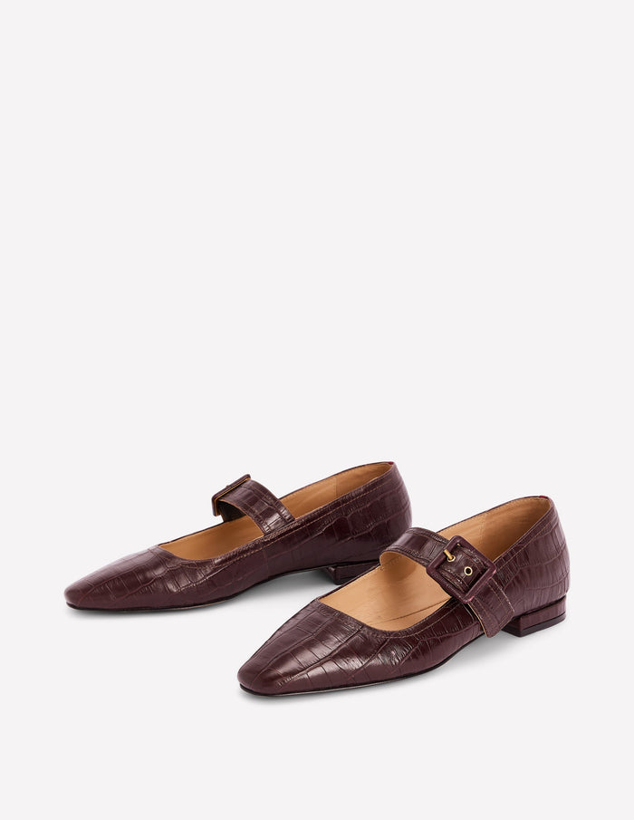 Vic Chisel Toe Mary Janes Oxblood
