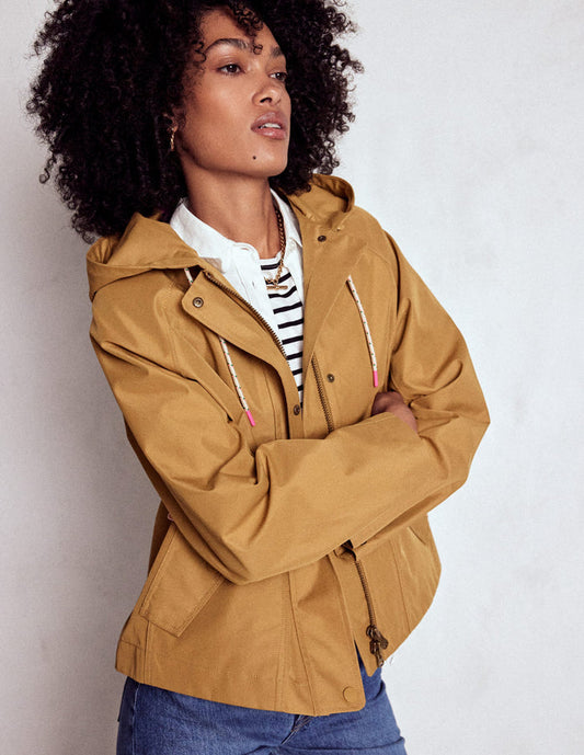 Cropped Rain Mac Hazelnut Brown