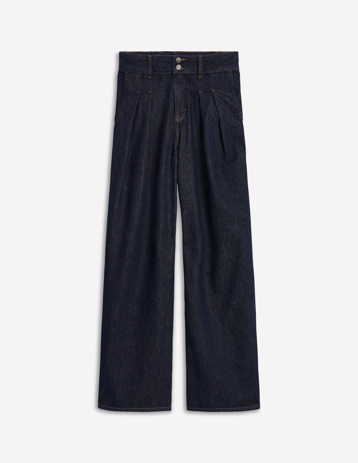 Mid Rise Fluid Denim Pants Indigo Rinse