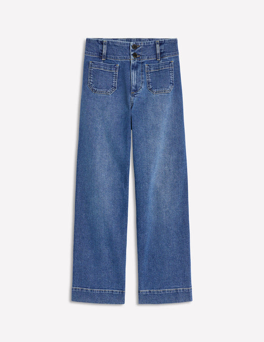 Patch Pocket Cropped Pants Light Vintage