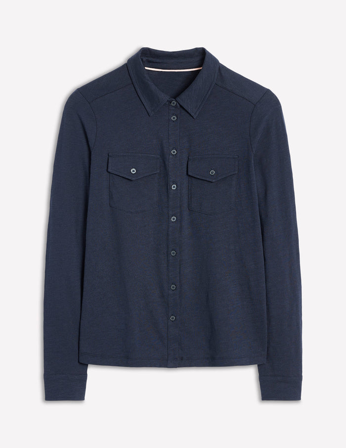 Amy Jersey Shirt Navy