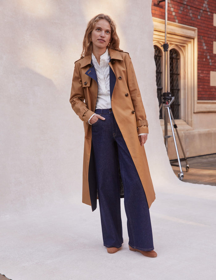 High Rise Wide Leg Jeans Indigo Rinse
