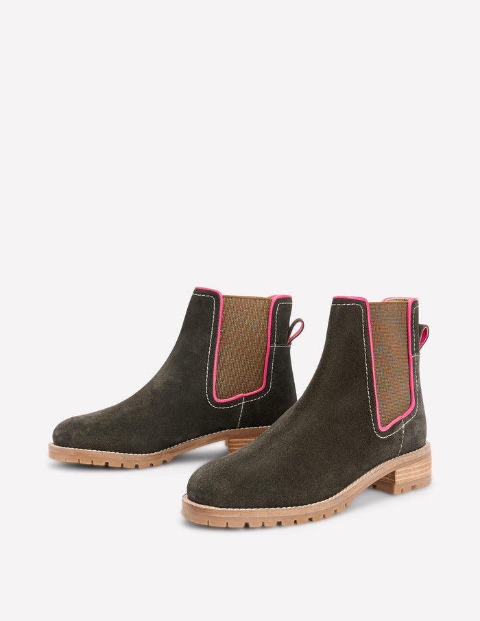 Freya Chelsea Boots Dark Moss