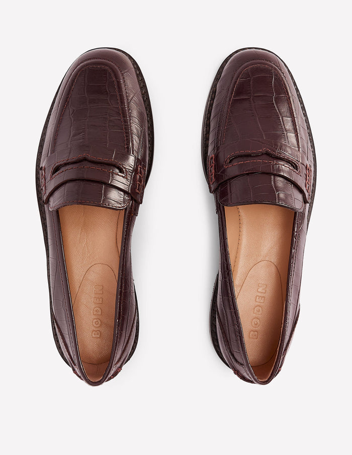 Nya Penny Loafers Oxblood