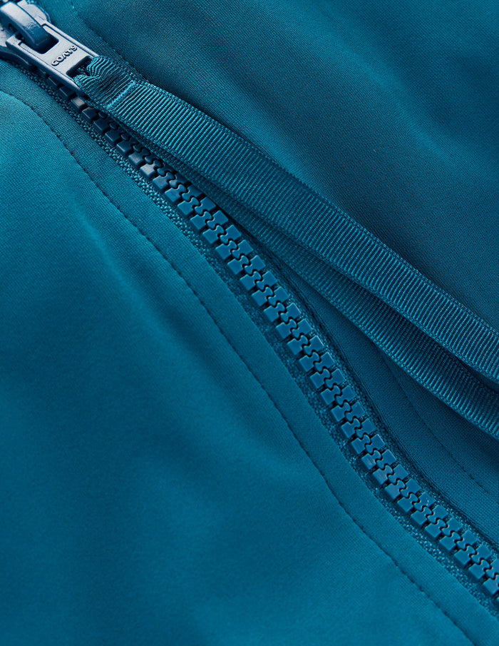 Piped Sporty Swimsuit Oceanside Blue