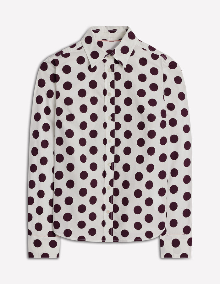 Sienna Cotton Shirt Deep Wisteria, Spots
