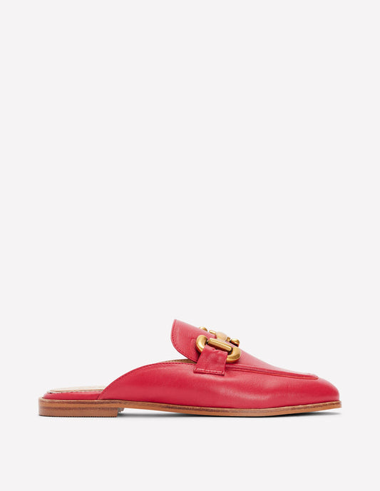 Iris Snaffle Mule Loafers Red
