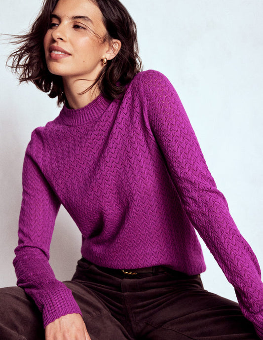 Diane Pointelle Sweater Regal Purple
