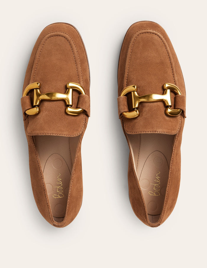 Iris Snaffle Loafers Ginger Snap Suede