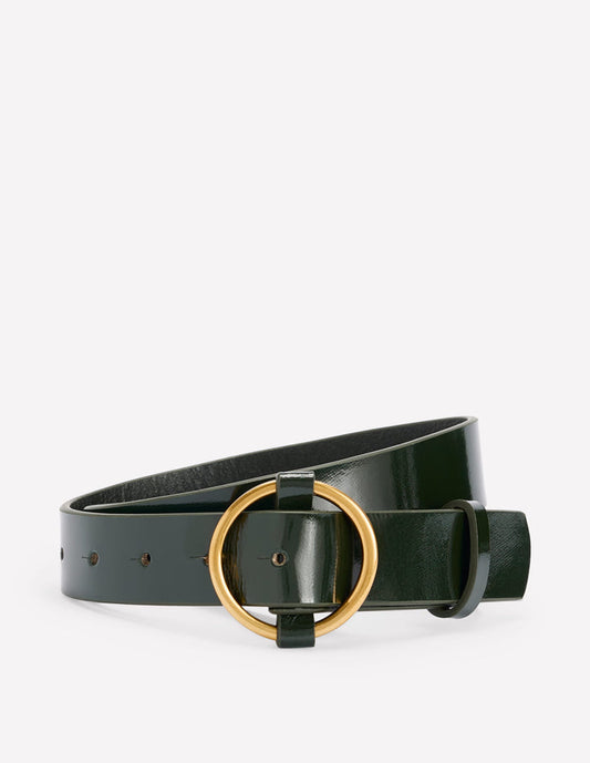 Heritage Classic Belt Patent Dark Green