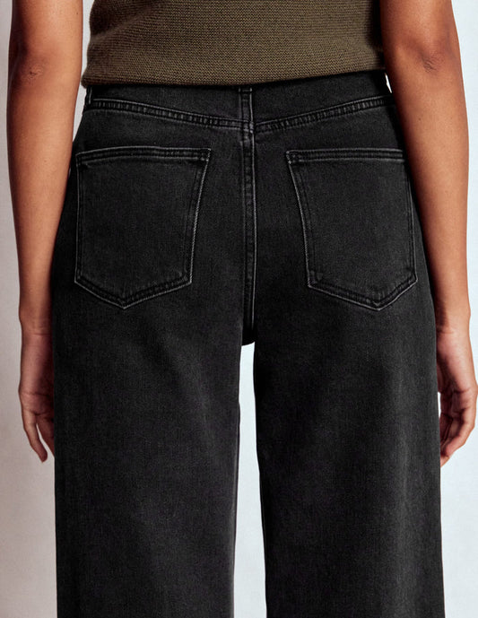 Mid Rise Stretch Jeans Washed Black