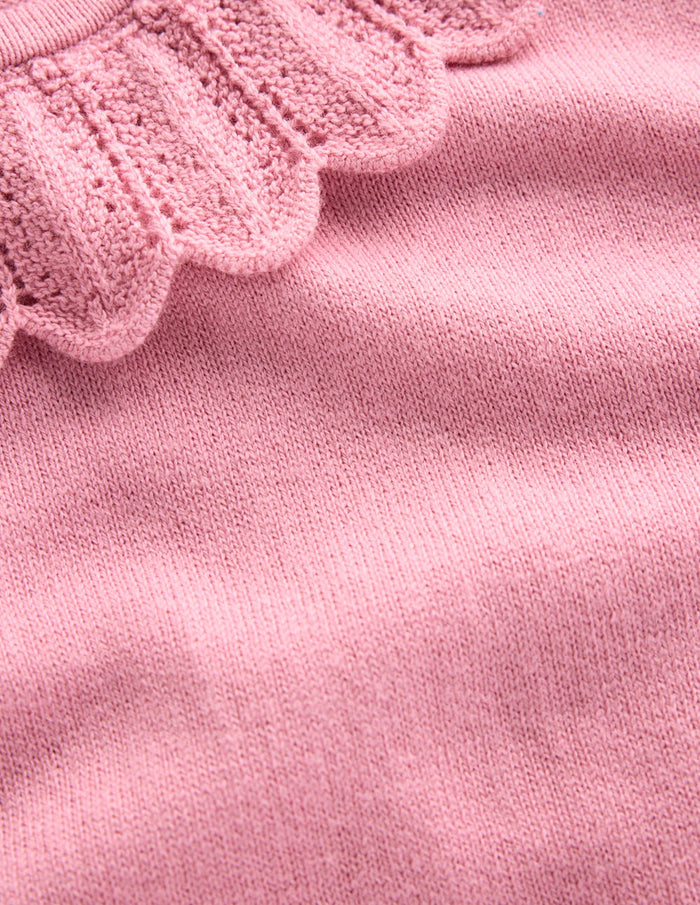 Melina Cotton Ruffle Sweater Formica Pink