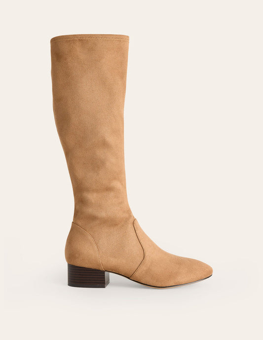 Flat Stretch Knee Boots Acorn