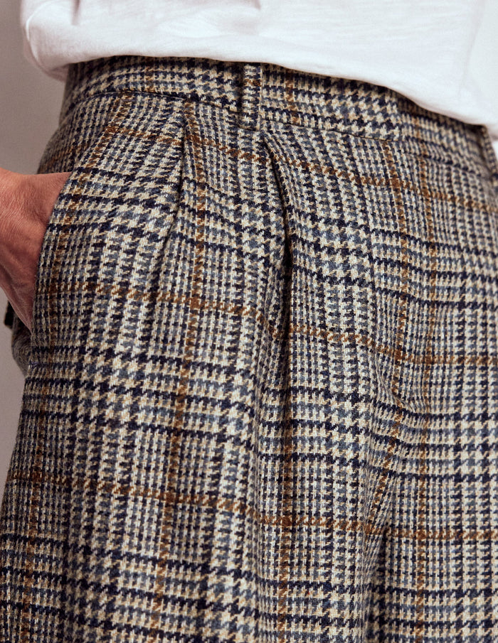 Bloomsbury Wool Pants Blue and Grey Prince of Wales