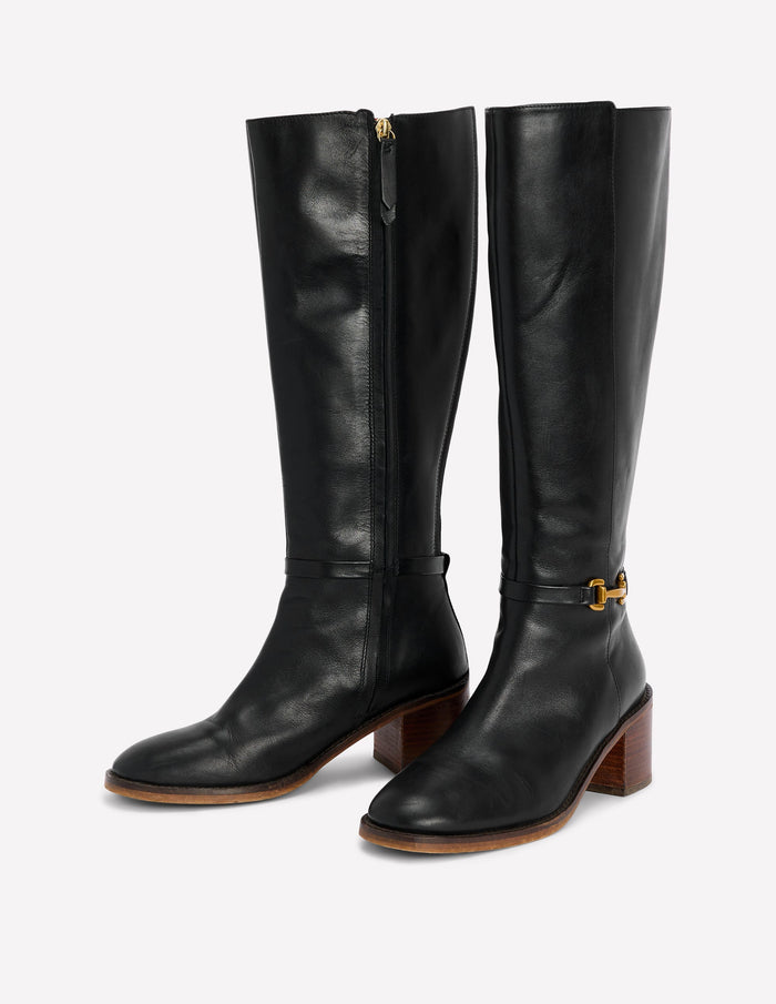 Iris Snaffle Heel Boot Black