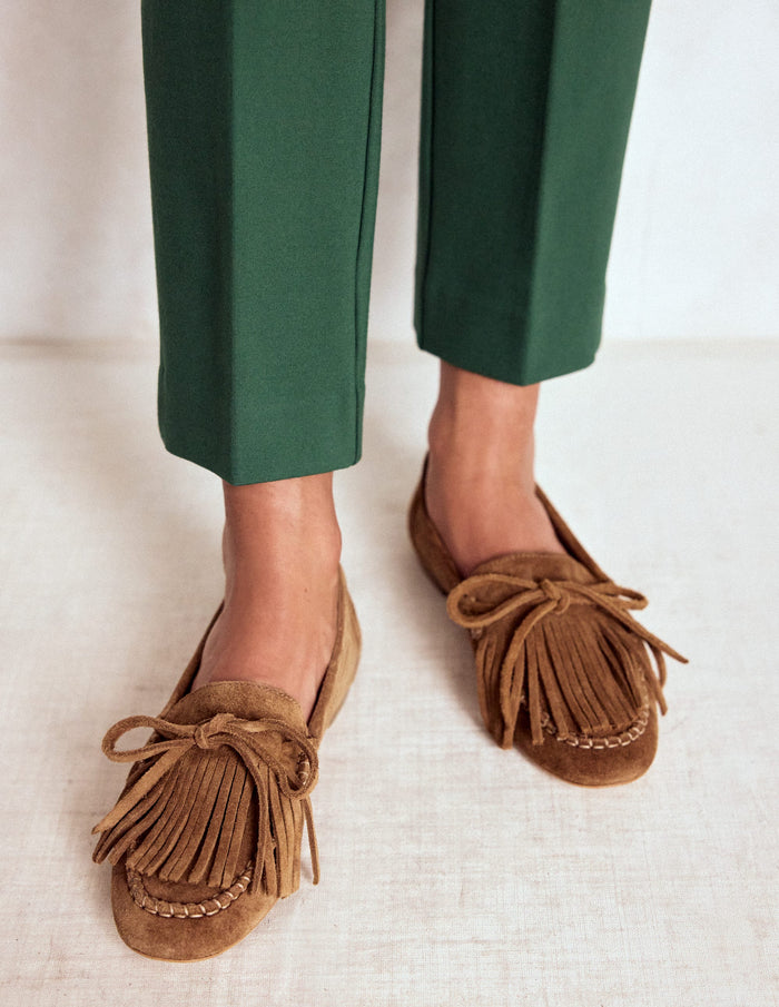 Soft Tassel Deck Shoes Tan