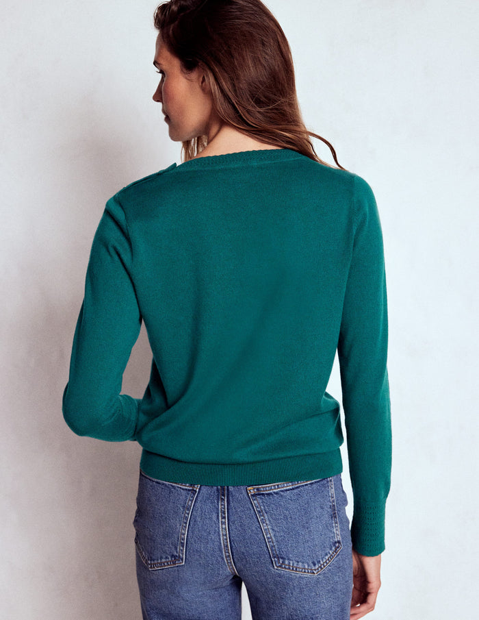 Briony Stitch Sweater Drake Green