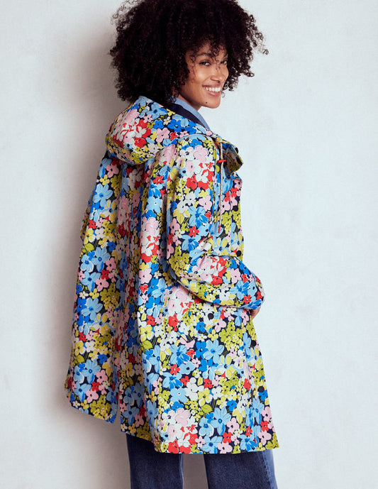 Wells Waterproof Hooded Coat Multi, Flowerbed Cluster