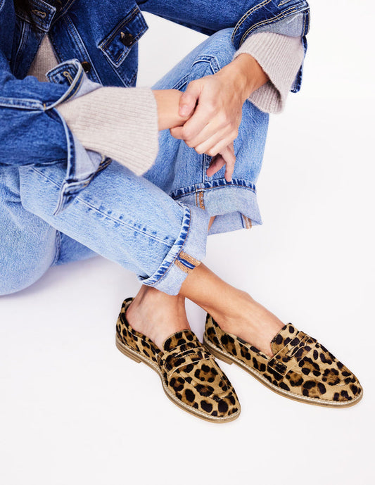 Nya Penny Loafers Classic Leopard