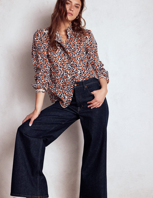High Rise Wide Leg Jeans Indigo Rinse