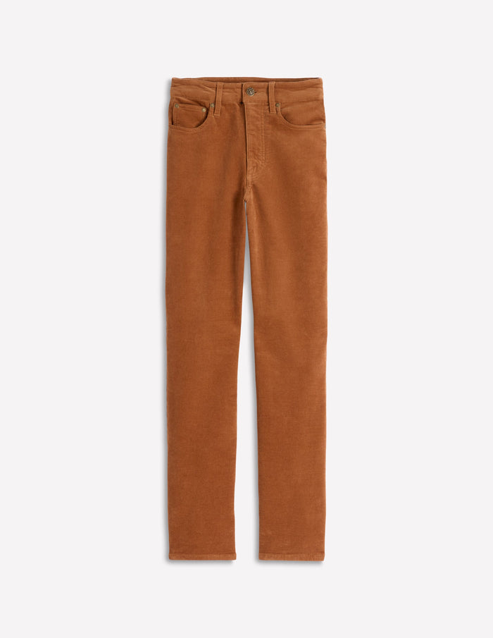 High-Waisted Cord Slim Jeans Ginger