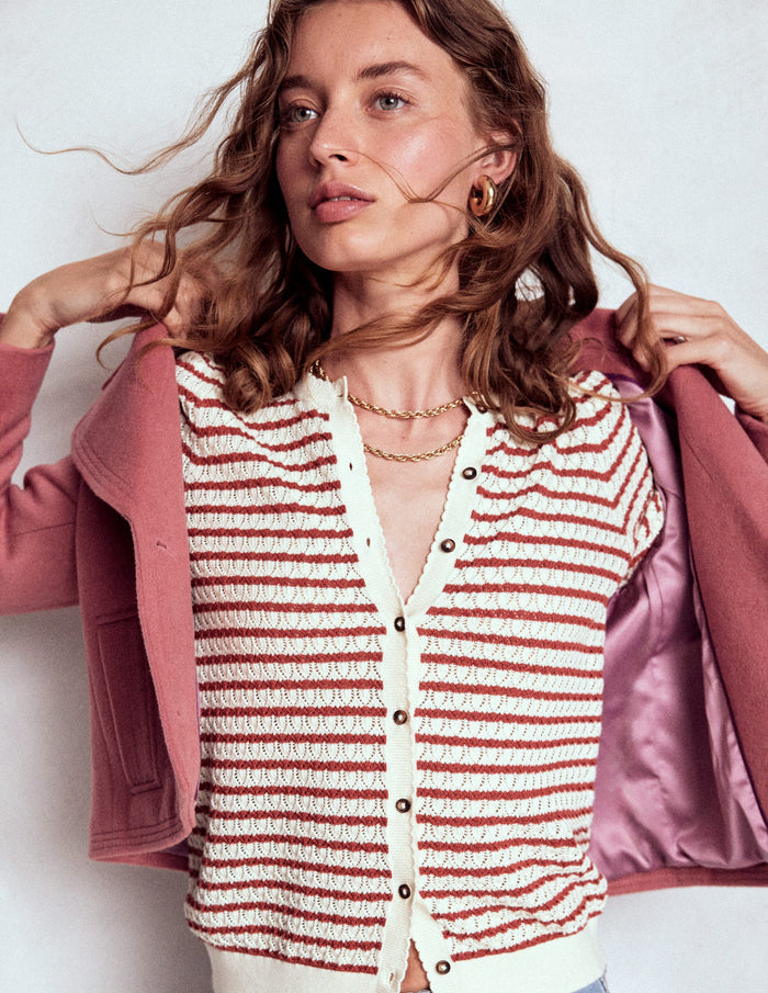 Topstitch Jacket DUSTY PINK