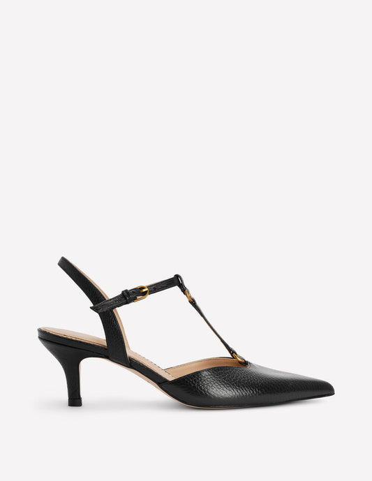 T-Bar Point Heels Black