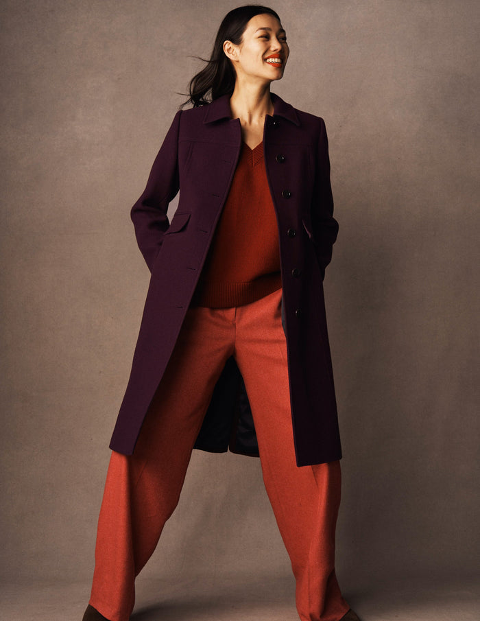 St Albans Coat Dark Cherry