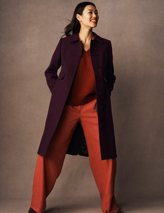 St Albans Coat Dark Cherry