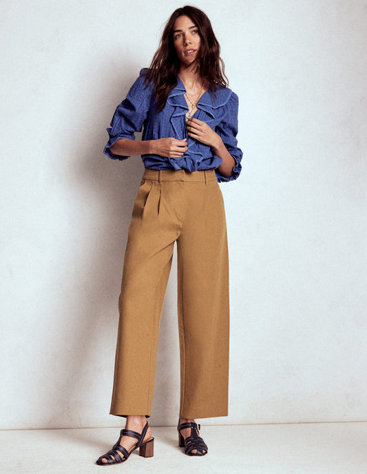 Bloomsbury Cotton Pants Camel
