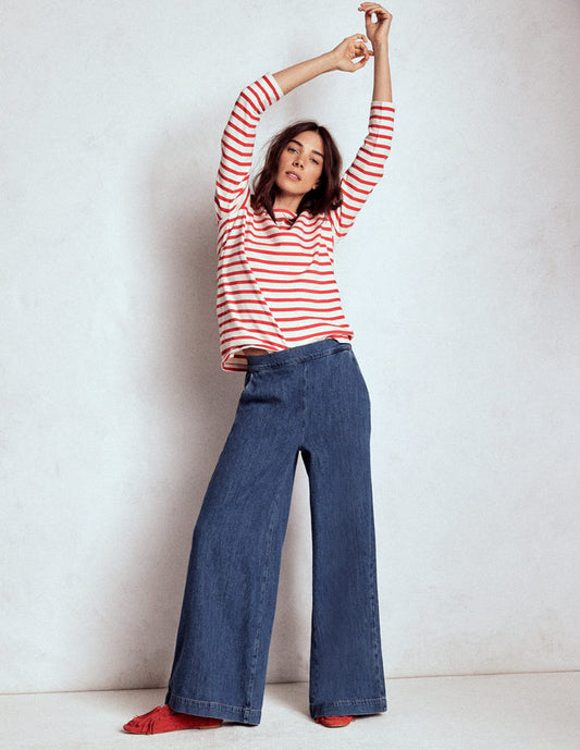 Pull-on Denim Pants MID WASH