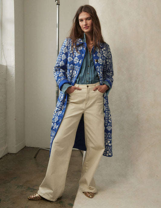 High Rise Wide Leg Jeans Ecru