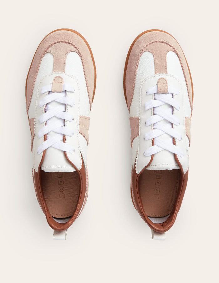 Erin Retro Tennis Trainers White Mix