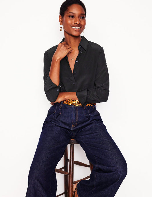 Sienna Silk Shirt Black