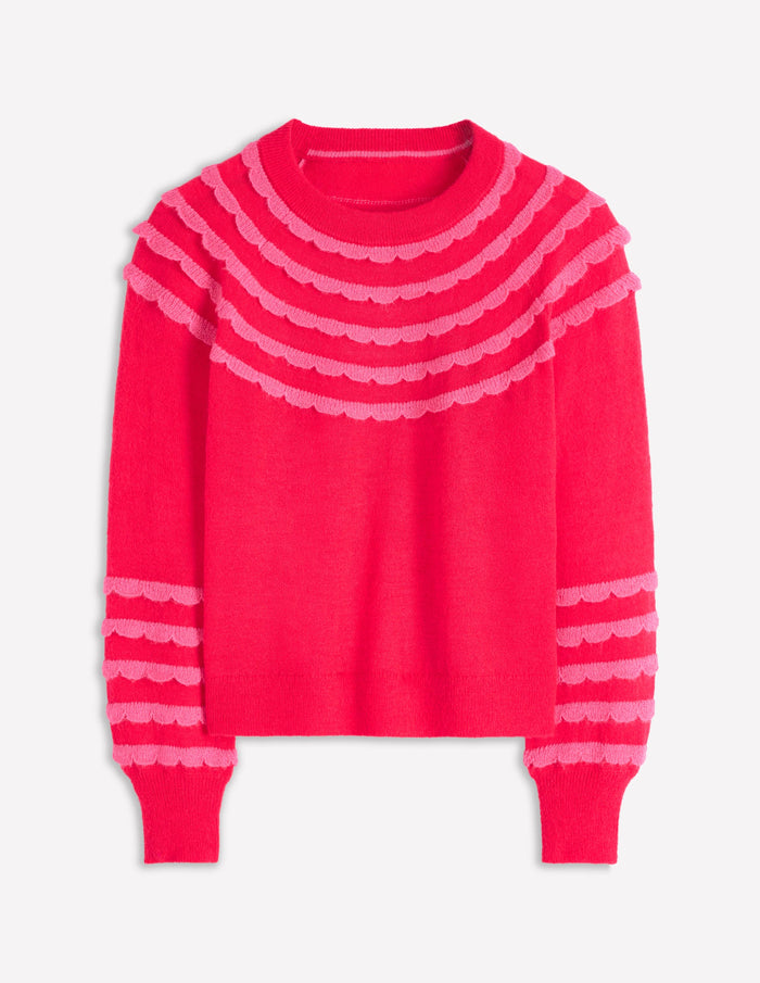 Alice Fluffy Raglan Jumper Poppy Red