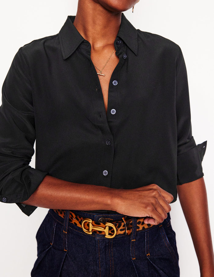 Sienna Silk Shirt Black