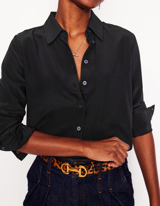 Sienna Silk Shirt Black
